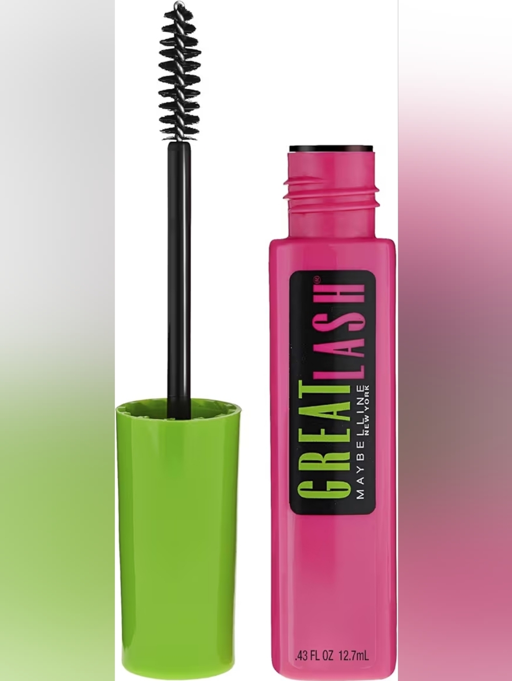 Maybelline Great Lash Washable Mascara Volumizing Lash-Doubling Formula NWT